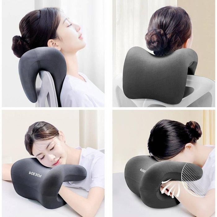 2Pcs Lumbar Support Back Pillow Office Chair Cushion for Sofa recliner Couch Dark Gray