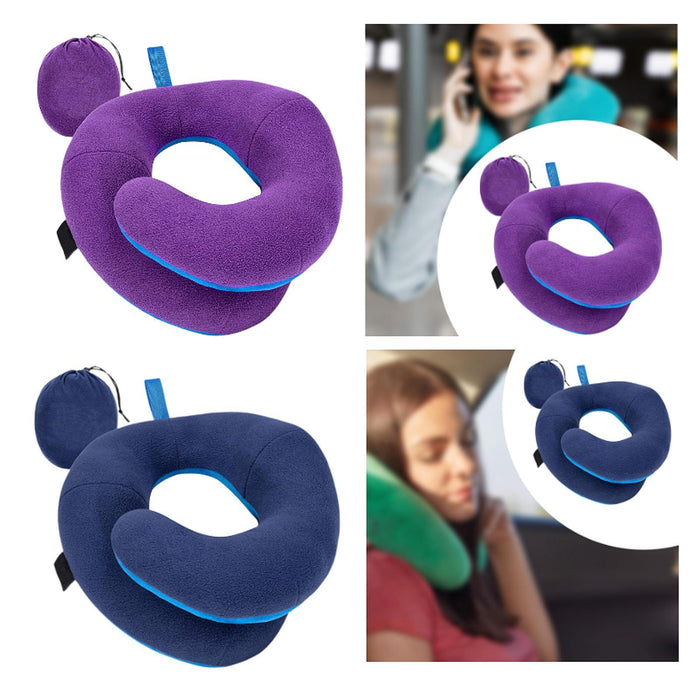 Airplane Travel Pillow Plane Accessories Neck Pillow for Traveling Car Train Navy