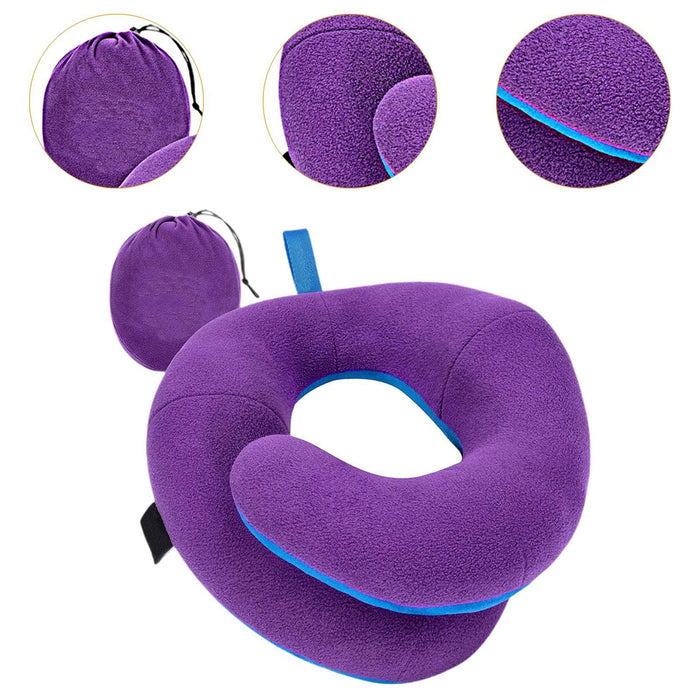 Airplane Travel Pillow Plane Accessories Neck Pillow for Traveling Car Train violet