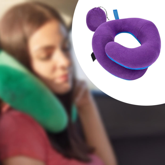 Airplane Travel Pillow Plane Accessories Neck Pillow for Traveling Car Train violet