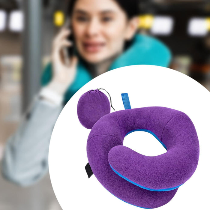 Airplane Travel Pillow Plane Accessories Neck Pillow for Traveling Car Train violet