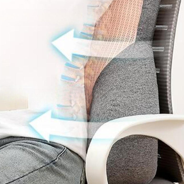 2Pcs Lumbar Pillow Car Seat Pillow for Long Sitting Travel Office Chair gray