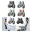 2Pcs Lumbar Pillow Car Seat Pillow for Long Sitting Travel Office Chair gray