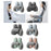 2Pcs Lumbar Pillow Car Seat Pillow for Long Sitting Travel Office Chair gray