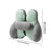 2Pcs Lumbar Pillow Car Seat Pillow for Long Sitting Travel Office Chair green