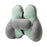 2Pcs Lumbar Pillow Car Seat Pillow for Long Sitting Travel Office Chair green