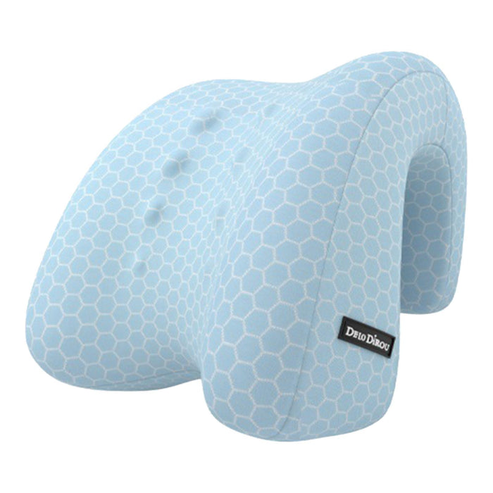 Crofta Desk Napping Pillow Sleeping Pillow Travel Pillow for Airplane Travel Office Blue