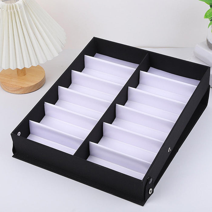 12 Slot Glasses Display Tray Sunglasses Organizer for Dresser Home Apartment