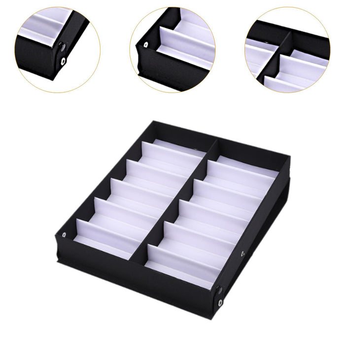 12 Slot Glasses Display Tray Sunglasses Organizer for Dresser Home Apartment