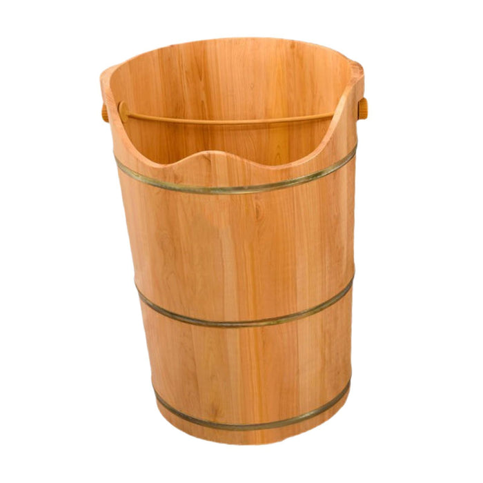 Crofta Wooden Foot Bath Bucket Multipurpose Portable Pedicure Barrel for Sauna Home