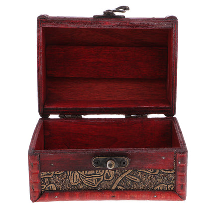 Crofta Vintage Metal Lock Jewelry Treasure Chest Vintage Jewelry Storage box12x8cm