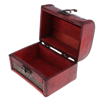 Crofta Vintage Metal Lock Jewelry Treasure Chest Vintage Jewelry Storage box12x8cm