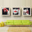 3Pcs Modern Art Oil Painting Canvas Picture Red Lips Wall Home Decor 40x40cm No Frame