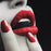 3Pcs Modern Art Oil Painting Canvas Picture Red Lips Wall Home Decor 40x40cm No Frame