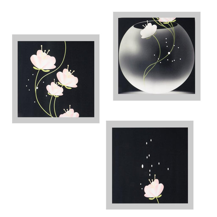 3Pcs Modern Art Oil Painting Canvas Picture Flower Wall Home Decor 30x30cm No Frame