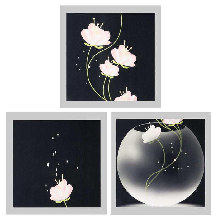 3Pcs Modern Art Oil Painting Canvas Picture Flower Wall Home Decor 30x30cm No Frame