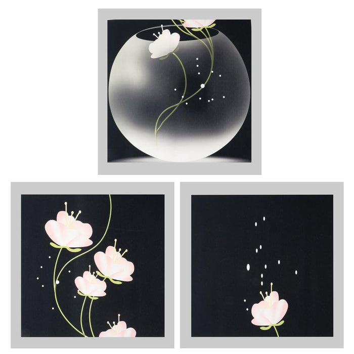 3Pcs Modern Art Oil Painting Canvas Picture Flower Wall Home Decor 30x30cm No Frame