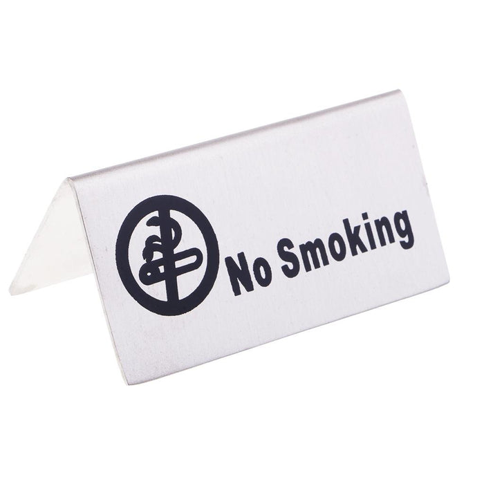 Crofta 100x 50mm Stainless Steel "No-smoking Signs /Reserved" Table Signs #1