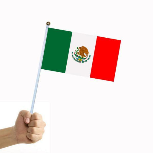 Crofta 12PCS Flag Flags Banner Hand Waving Flag National Pride Flag Mexico