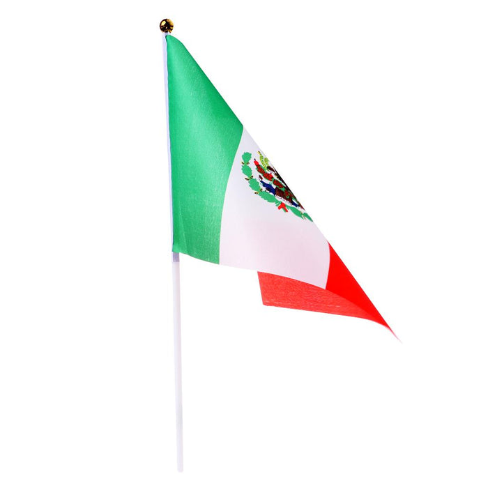 Crofta 12PCS Flag Flags Banner Hand Waving Flag National Pride Flag Mexico