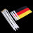 Crofta 12PCS Flag Flags Banner Hand Waving Flag National Pride Flag Germany