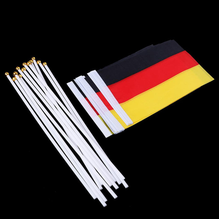 Crofta 12PCS Flag Flags Banner Hand Waving Flag National Pride Flag Germany