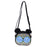 Crofta Yunnan Ethnic Flower Embroidery Ethnic Canvas Women Shoulder Bag Blue