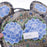 Crofta Yunnan Ethnic Flower Embroidery Ethnic Canvas Women Shoulder Bag Blue