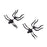 Crofta Women Jewelry Gift Fashion Big Black Spider Charm Ear Stud Piercing Earring