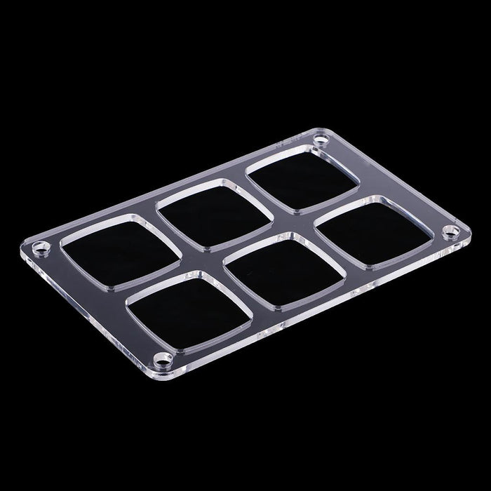 Crofta 12 Holes/6 Holes Liquor Cup Holders Bar Wine Racks Acrylic Wine Racks Six