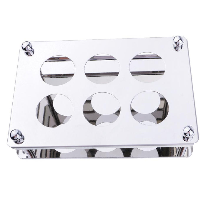 Crofta 12 Holes/6 Holes Liquor Cup Holders Wine Racks Stainless Steel Wine Rack  #1