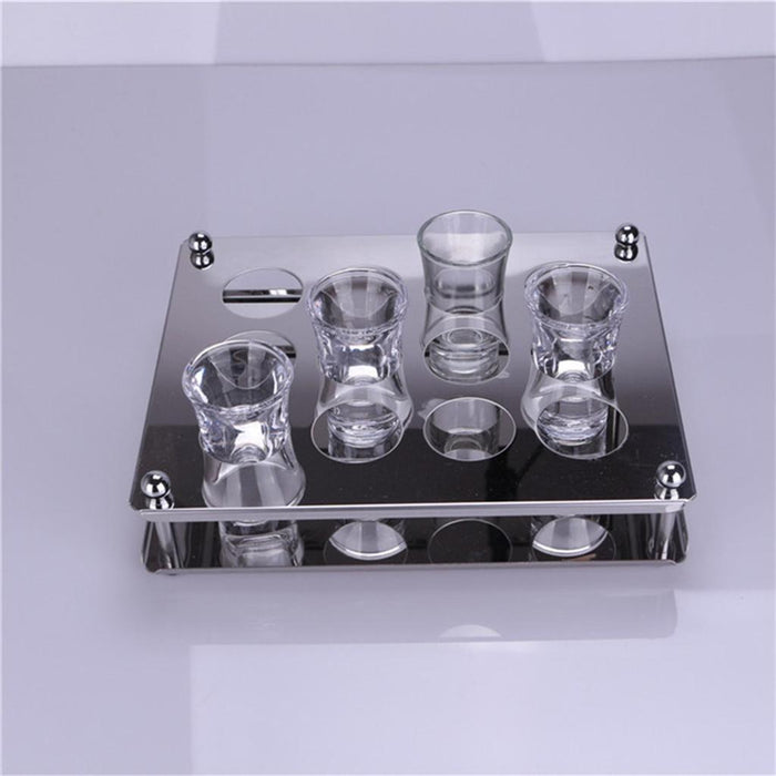 Crofta 12 Holes/6 Holes Liquor Cup Holders Wine Racks Stainless Steel Wine Rack  #2