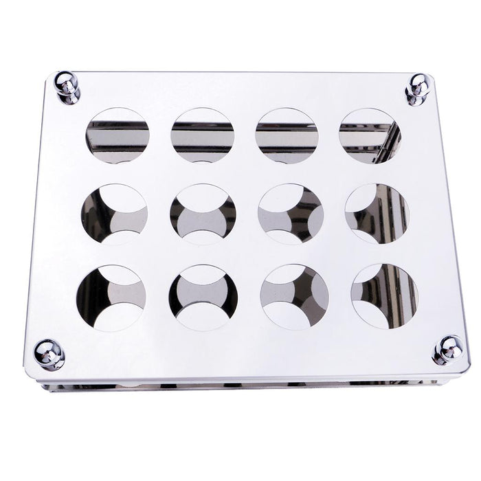 Crofta 12 Holes/6 Holes Liquor Cup Holders Wine Racks Stainless Steel Wine Rack  #2