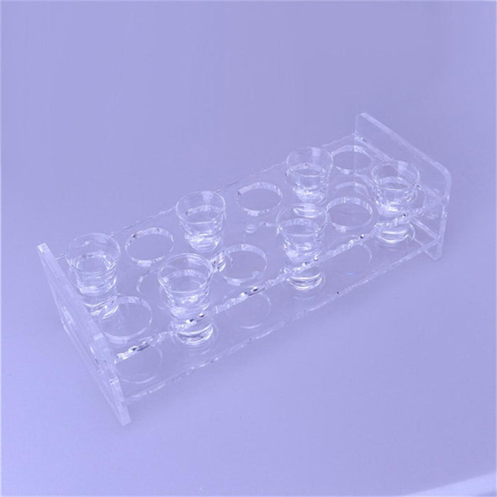 Crofta 12 Holes Liquor Cup Holders Bar Party Tools Wine Racks Acrylic Wine Racks