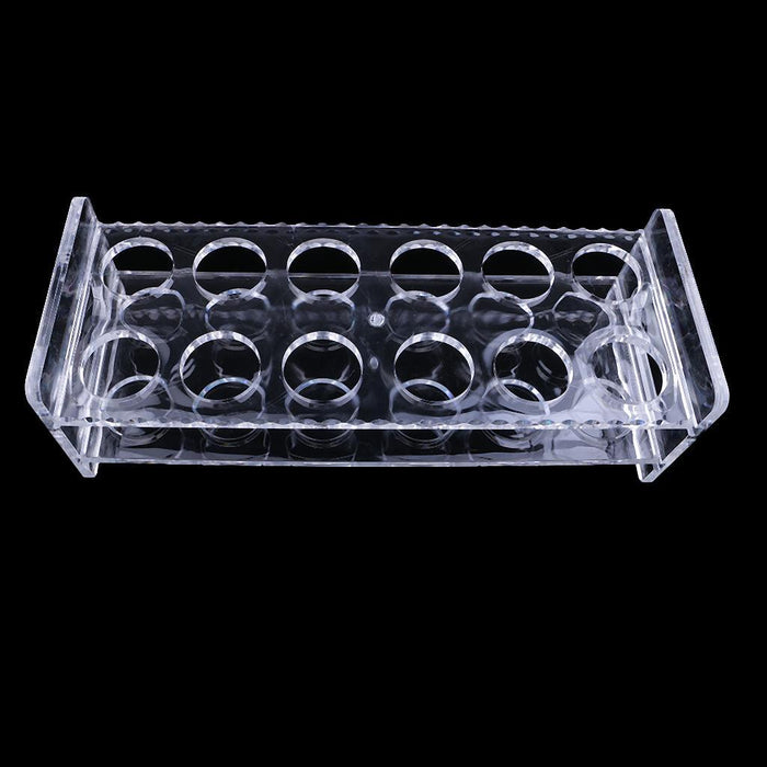 Crofta 12 Holes Liquor Cup Holders Bar Party Tools Wine Racks Acrylic Wine Racks