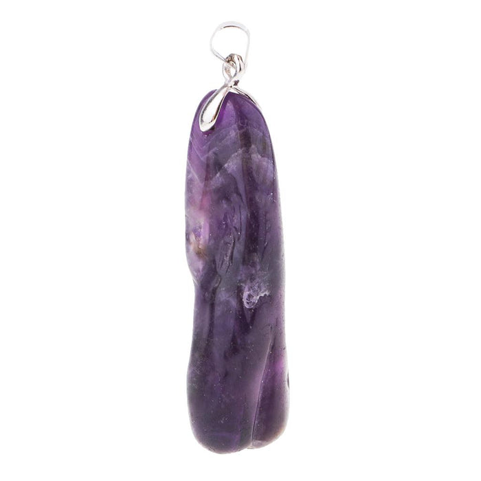 1 Piece Natural Amethyst Crystal Stone Pendant Handmade Reiki Lucky Necklace Pendant Woman Gift