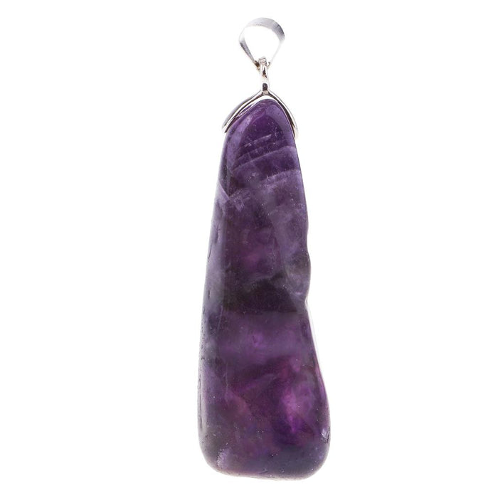 1 Piece Natural Amethyst Crystal Stone Pendant Handmade Reiki Lucky Necklace Pendant Woman Gift