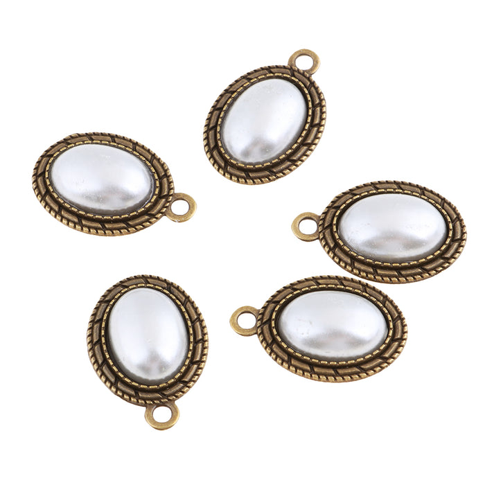 Crofta Alloy Retro Pearl Accessories Pendant Bracelet Necklace Earring Ornamnet 3