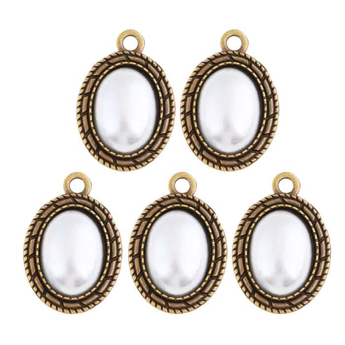 Crofta Alloy Retro Pearl Accessories Pendant Bracelet Necklace Earring Ornamnet 3