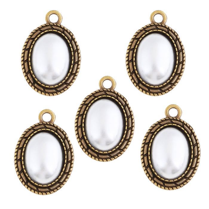 Crofta Alloy Retro Pearl Accessories Pendant Bracelet Necklace Earring Ornamnet 3