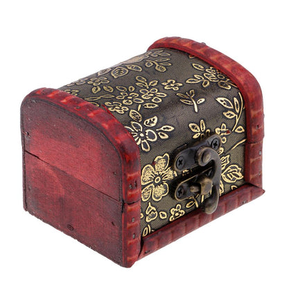 Crofta Vintage Metal Lock Jewelry Treasure Chest Vintage Jewelry Storage Boxes