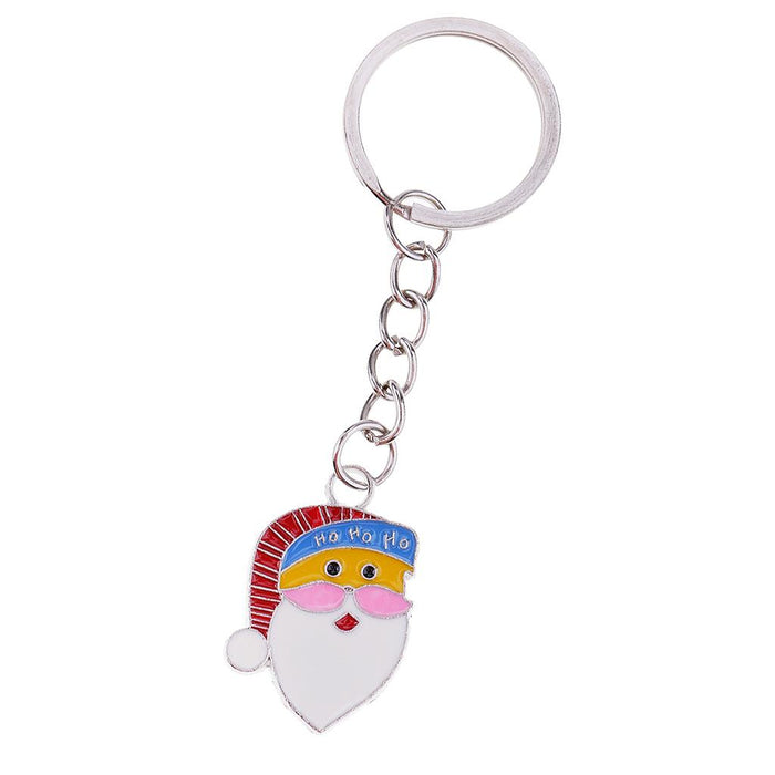 Crofta Woman Christmas Keychain Key Ring Phone Chain for Handbag Car Key Decor Santa 2