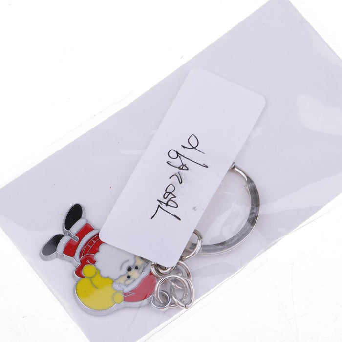 Crofta Woman Christmas Keychain Key Ring Phone Chain for Handbag Car Key Decor Santa 5