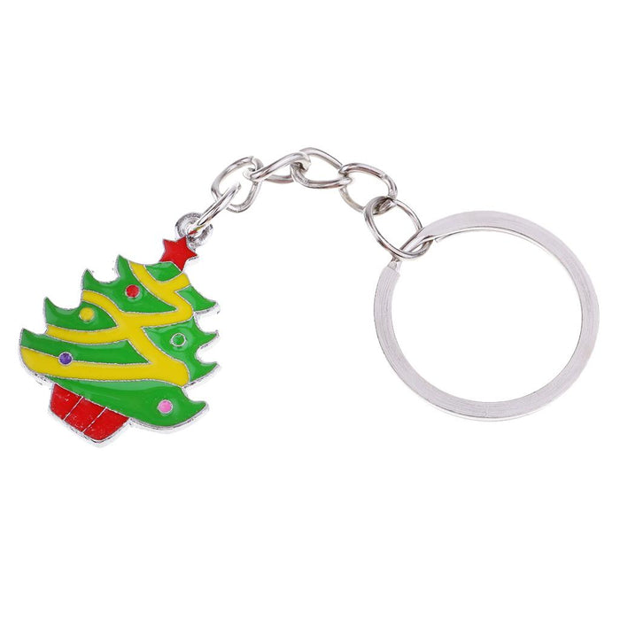 Crofta Woman Christmas Keychain Key Ring Phone Chain for Handbag Car Key Decor Christmas Tree