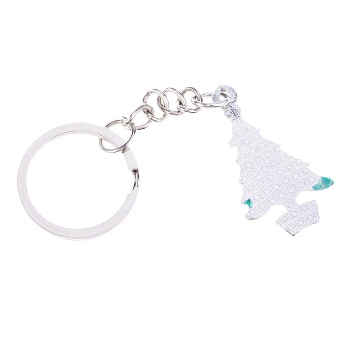 Crofta Woman Christmas Keychain Key Ring Phone Chain for Handbag Car Key Decor Christmas Tree 1