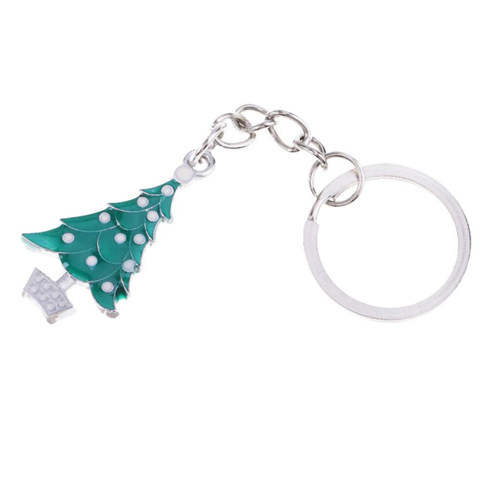 Crofta Woman Christmas Keychain Key Ring Phone Chain for Handbag Car Key Decor Christmas Tree 1