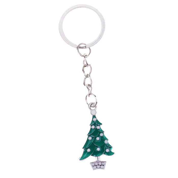 Crofta Woman Christmas Keychain Key Ring Phone Chain for Handbag Car Key Decor Christmas Tree 1