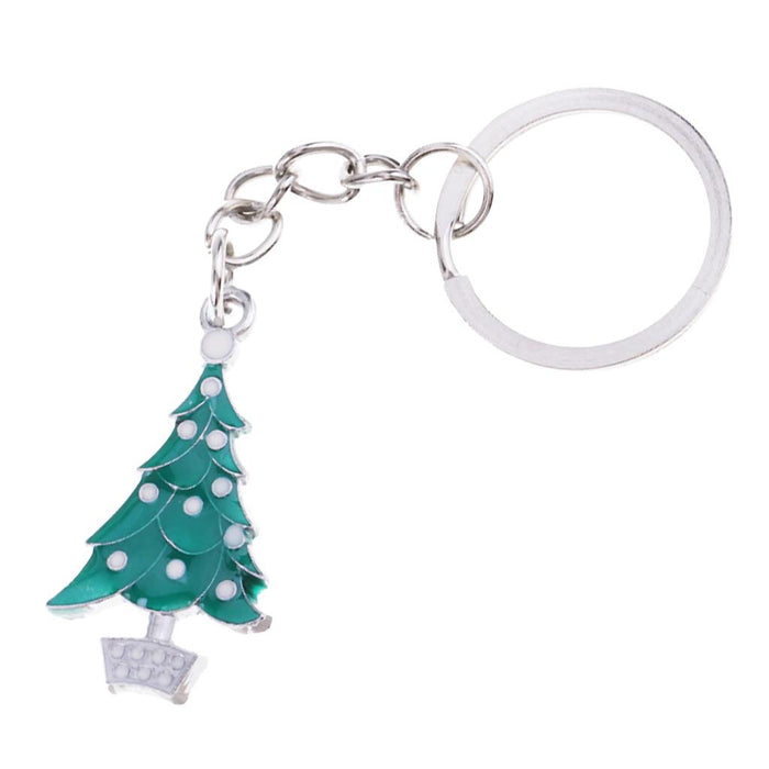 Crofta Woman Christmas Keychain Key Ring Phone Chain for Handbag Car Key Decor Christmas Tree 1