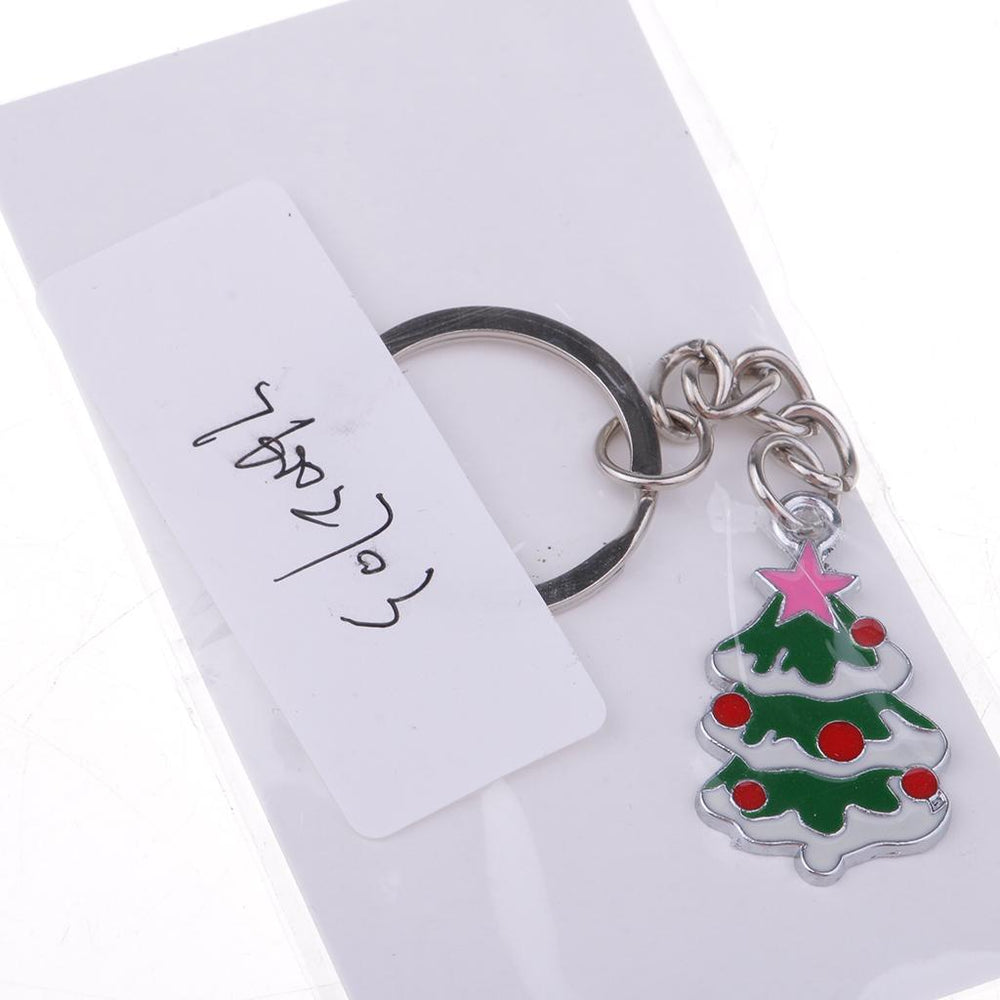 Crofta Woman Christmas Keychain Key Ring Phone Chain for Handbag Car Key Decor Christmas Tree 2