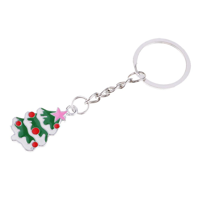 Crofta Woman Christmas Keychain Key Ring Phone Chain for Handbag Car Key Decor Christmas Tree 2